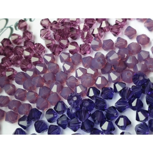 Хрустальные биконусы 4 мм